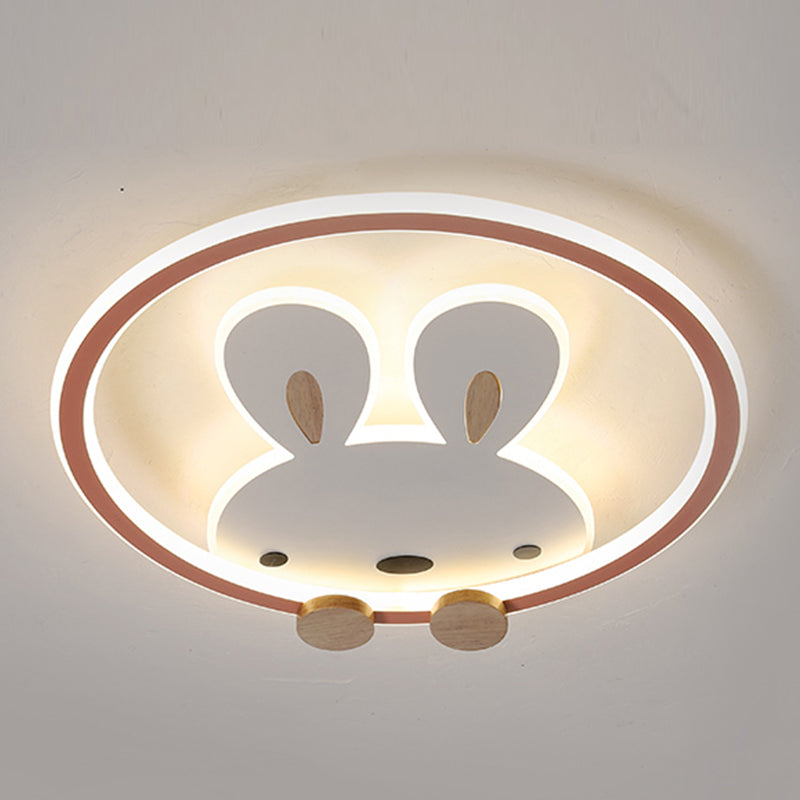 Konijn Moderne LED-plafondlamp Acryl Schaduw Inbouwlamp voor kinderkamer