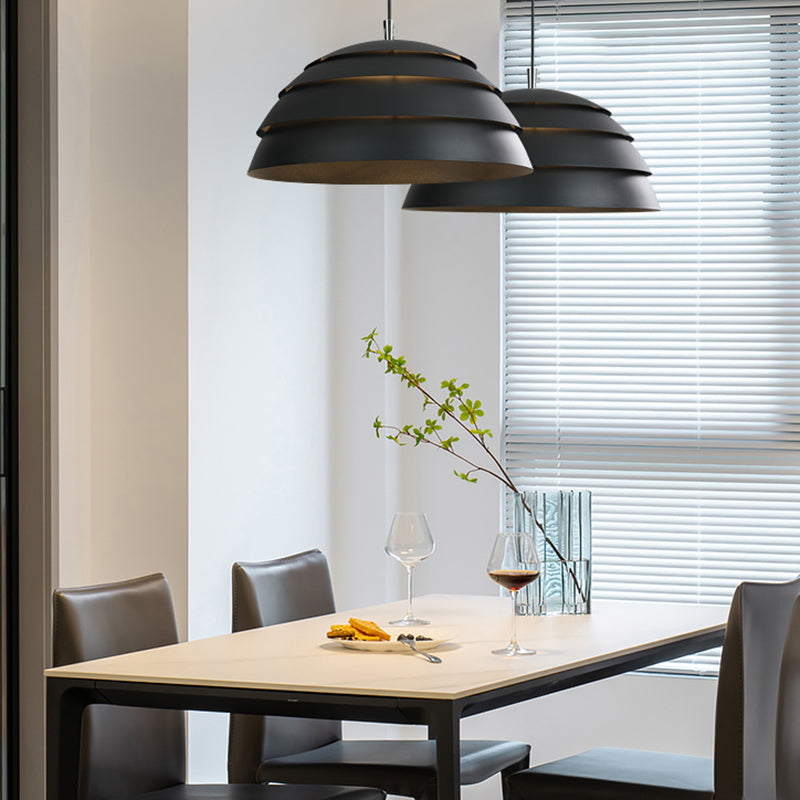 1 Light Bowl Shade Hanging Light Fixture Living Room Bedroom Modern Simple Pendant Light