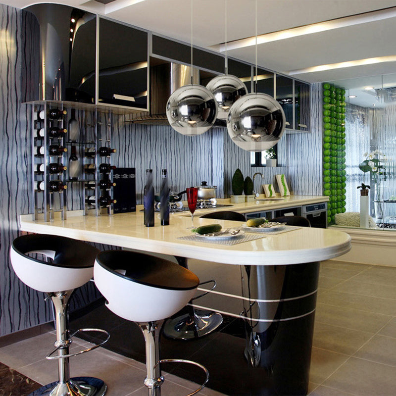 Moderner Glasglasanhänger Light Globe Platting Spiegelte hängende Licht für die Nachtstange