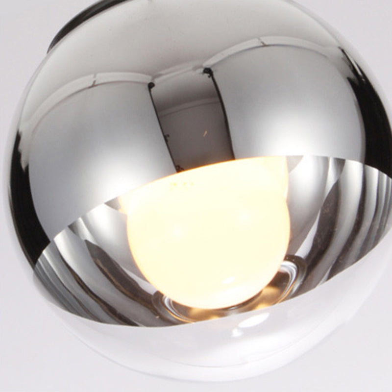 Moderner Glasglasanhänger Light Globe Platting Spiegelte hängende Licht für die Nachtstange