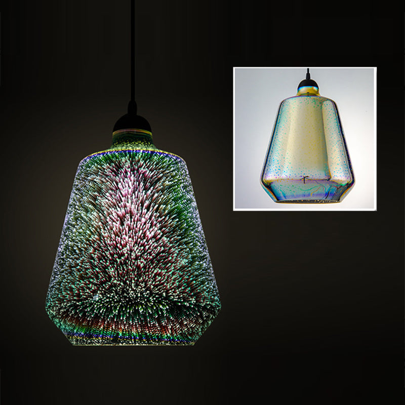 Modernista 1 bulbo de vidrio Kit de luz de vidrio blanco