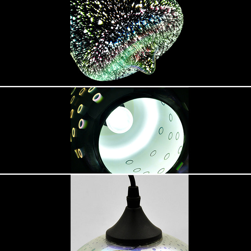 Modernista 1 bulbo de vidrio Kit de luz de vidrio blanco