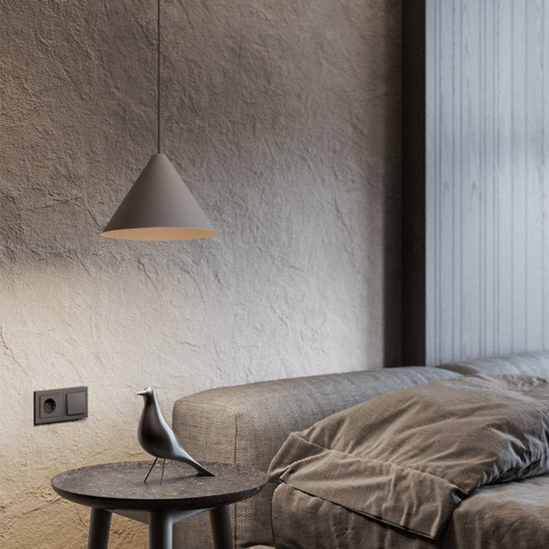 LED CONICA COMENTIVA Luz moderno de estilo simple de estilo colgante de dormitorio