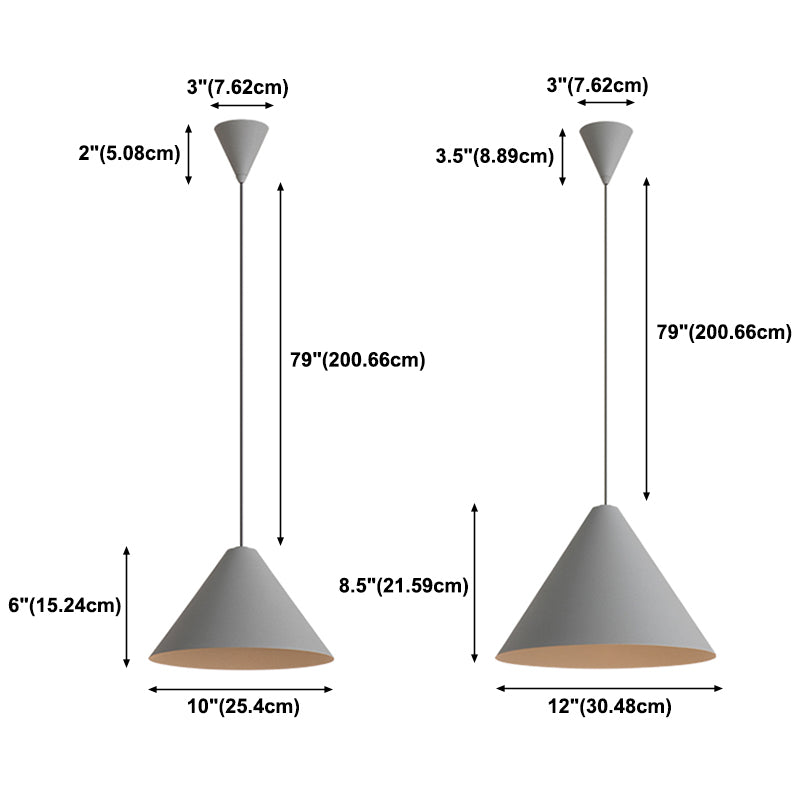LED CONICA COMENTIVA Luz moderno de estilo simple de estilo colgante de dormitorio