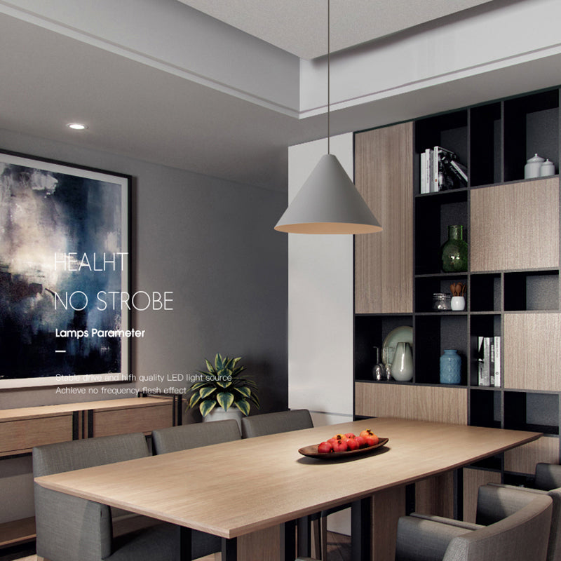 LED CONICA COMENTIVA Luz moderno de estilo simple de estilo colgante de dormitorio