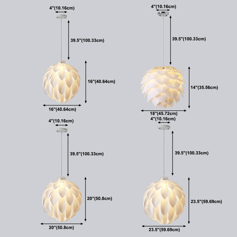 1 Light Pendant Modern Simple Style Ceiling Hanging Light Fixtures for Bedroom