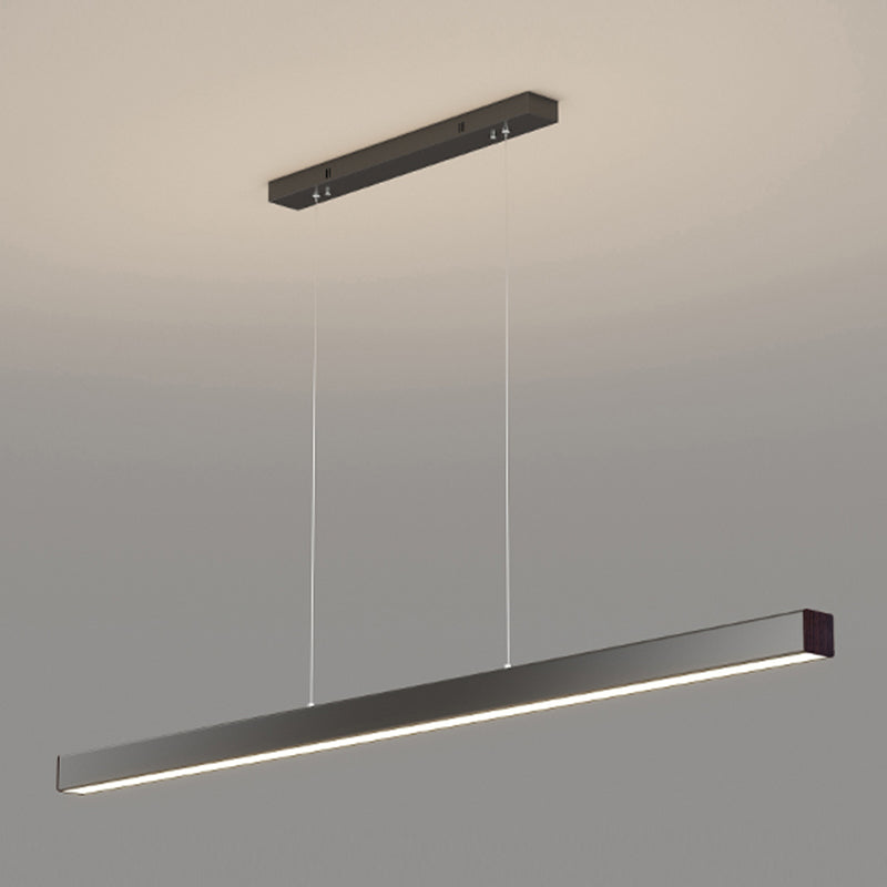 Modern Simple Style Island Lamp Long Strip LED Hanging Light for Dining Room