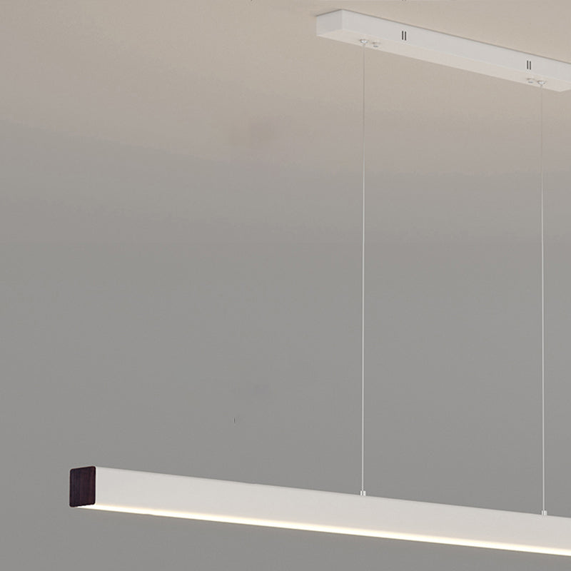 Modern Simple Style Island Lamp Long Strip LED Hanging Light for Dining Room