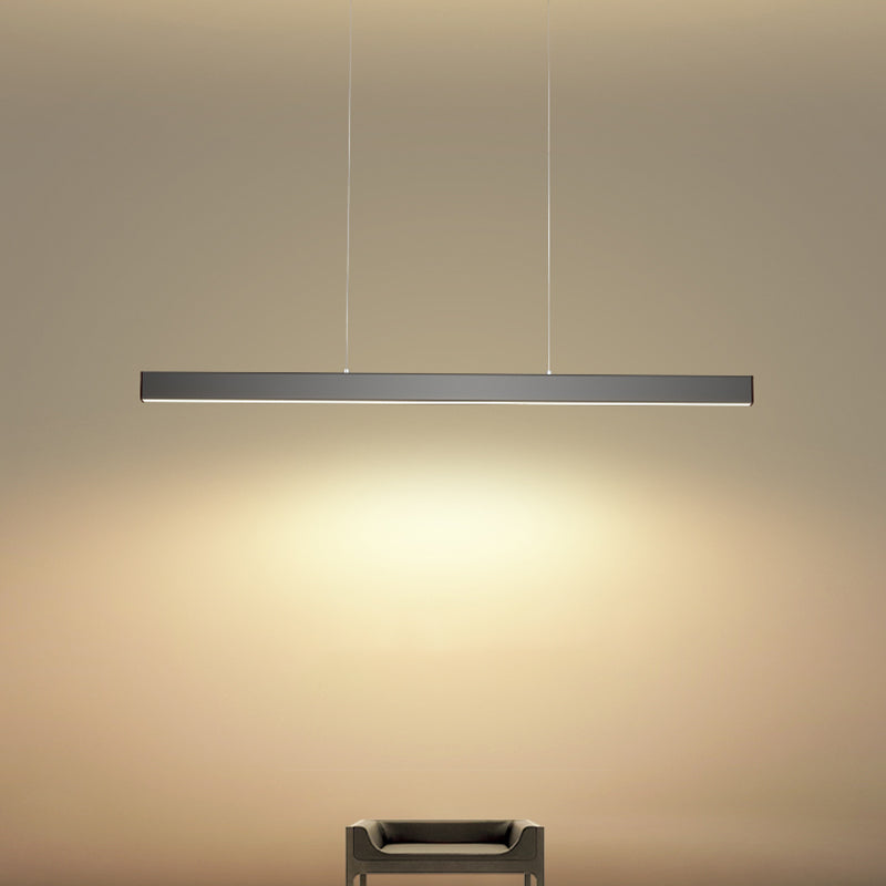 Modern Simple Style Island Lamp Long Strip LED Hanging Light for Dining Room