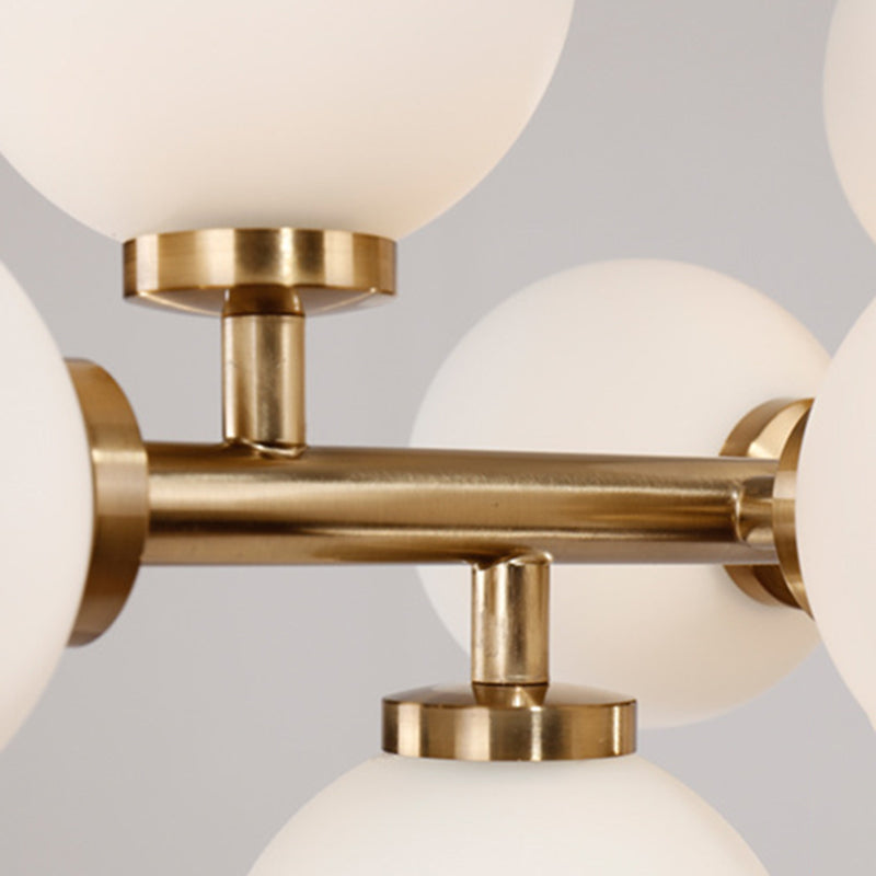 Contemporary Simple Island Light 16-Bulbs Globe Shade Pendant Lights for Dining Room