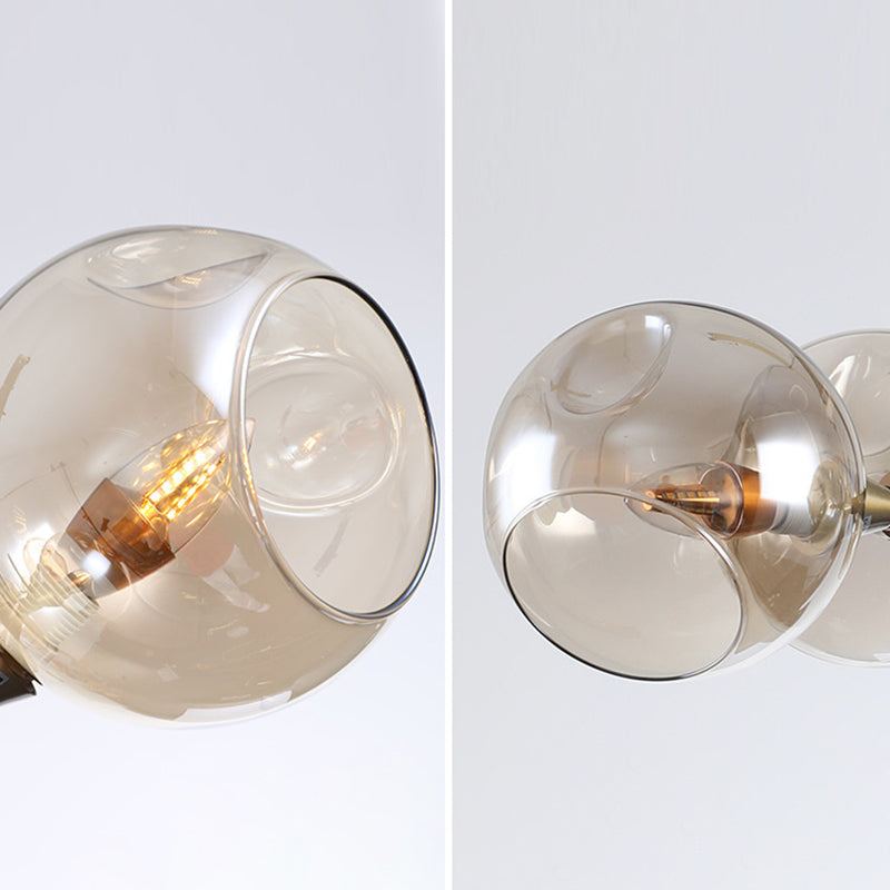 Contemporary Glass Island Light Globe Shade Dining Room Lighting Fixture