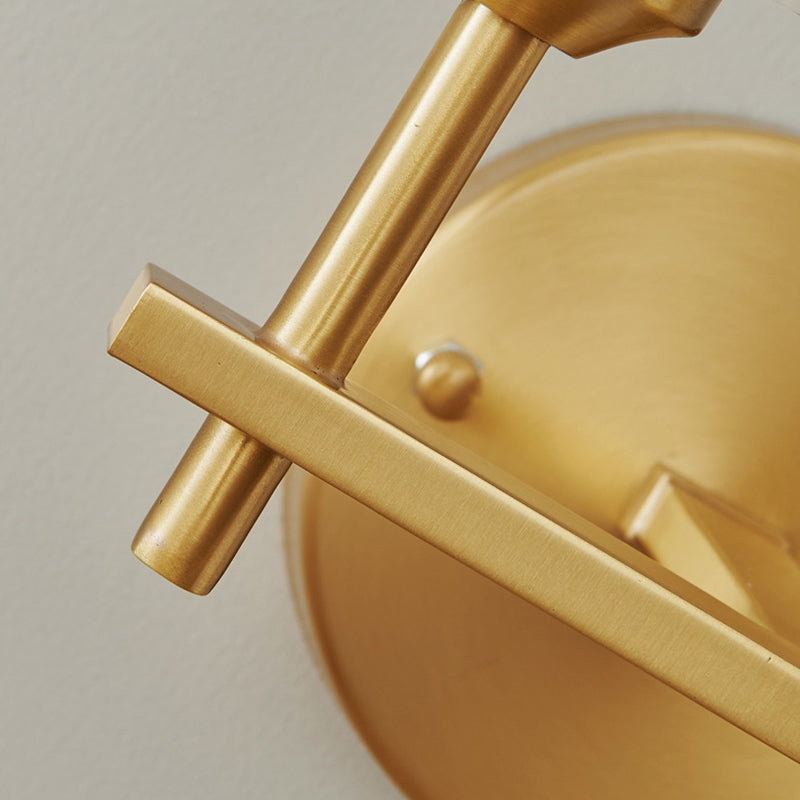 Ball Shape Sconce Light Fixture Post-Modern Style Beveled Crystal Wall Lights