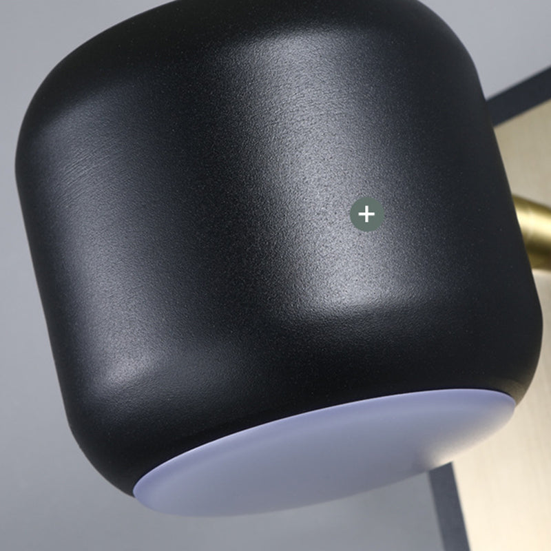 Nordic Style Drum Vanity Lamp Metal Bathroom Rotatable LED Wall Light Fixture