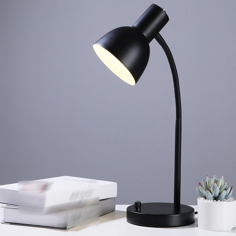 Bell Night Table Lamps Macaroon 1-Light Nightstand Lights with Metal Shade for Bedroom