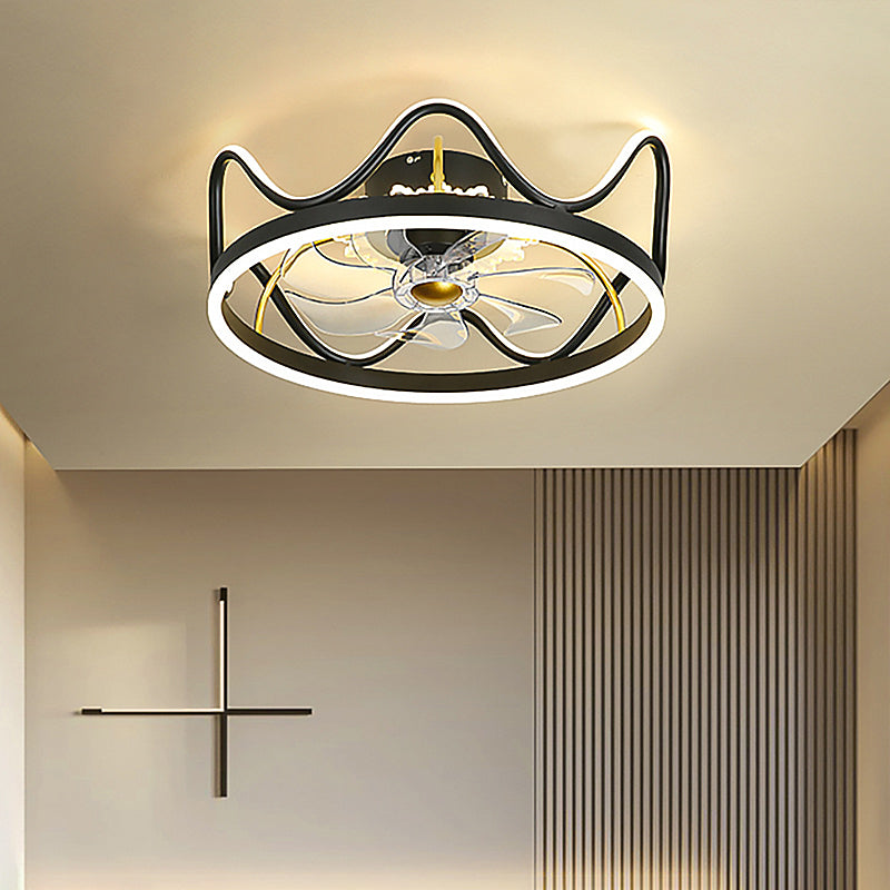 Kronendedecke Leuchte Leuchte stilvolle moderne Acrylschlafzimmer -LED -LED -Halbflush Mount Lampe