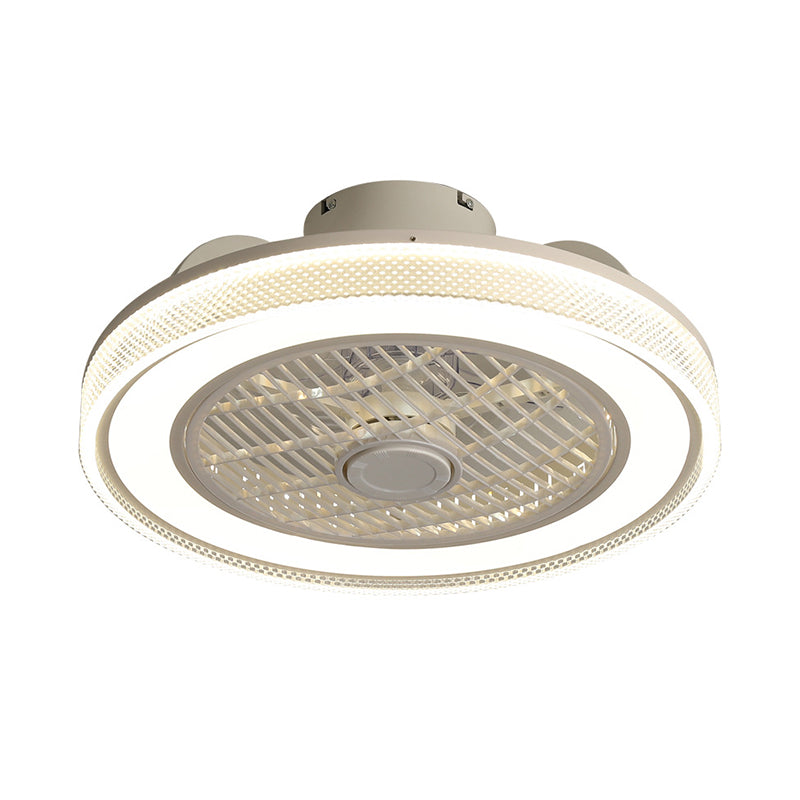 20 "runde Kasten Deckenlüftungslampe minimalistische weiße LED -Halbflush -Licht für Schlafzimmer