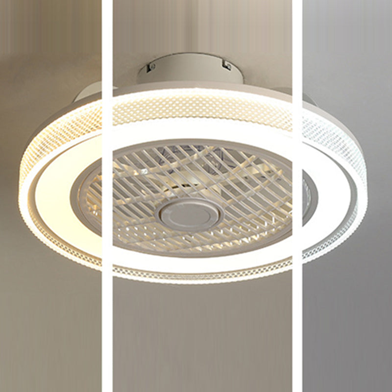 20 "runde Kasten Deckenlüftungslampe minimalistische weiße LED -Halbflush -Licht für Schlafzimmer