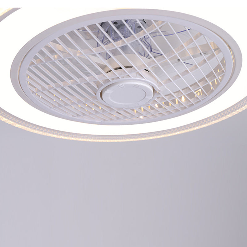 20 "runde Kasten Deckenlüftungslampe minimalistische weiße LED -Halbflush -Licht für Schlafzimmer