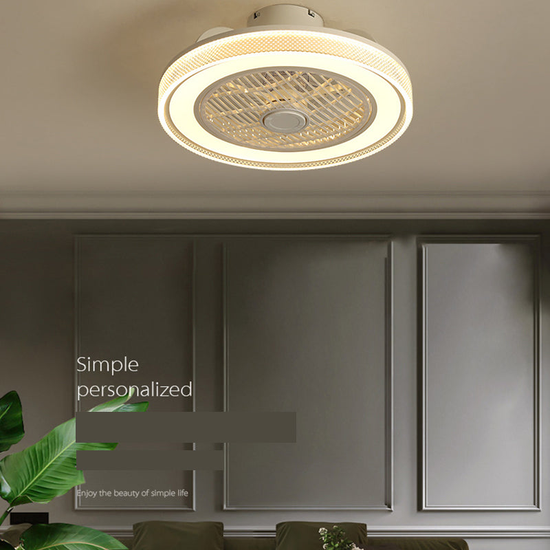 20 "runde Kasten Deckenlüftungslampe minimalistische weiße LED -Halbflush -Licht für Schlafzimmer