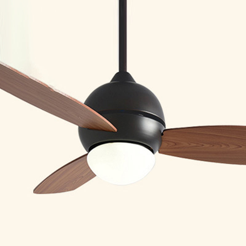 36" Globe Pendant Fan Light Macaron Metal Kids Bedroom LED Semi Flush Light with 3 Blades