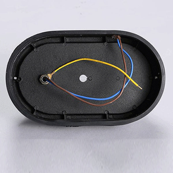 Einflammige ovale Deckenleuchte, industrielle Wandleuchte aus gefrostetem weißem Rippenglas, Deckenleuchte für den Außenbereich