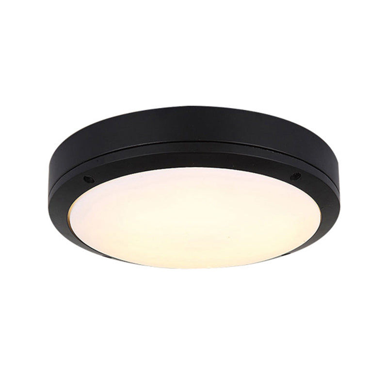 Retro Geometric Flush Mount Lamp Metallic LED Ceiling Light for Outdoor