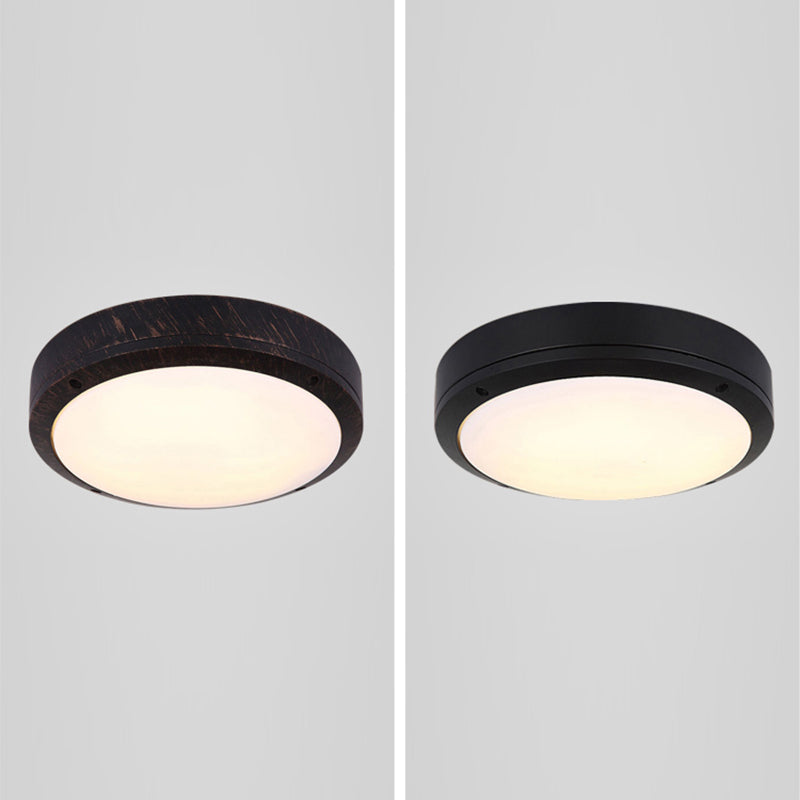 Retro Geometric Flush Mount Lamp Metallic LED Ceiling Light for Outdoor