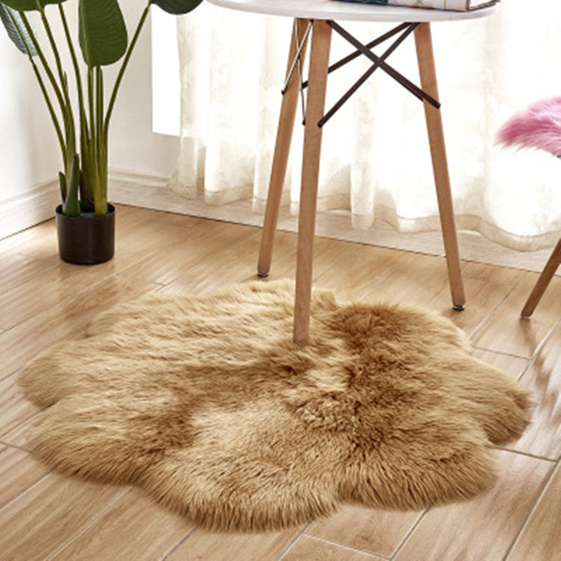 Modern Solid Color Carpet Polyester Carpet Non-Slip Backing Area Shag Rug for Living Room