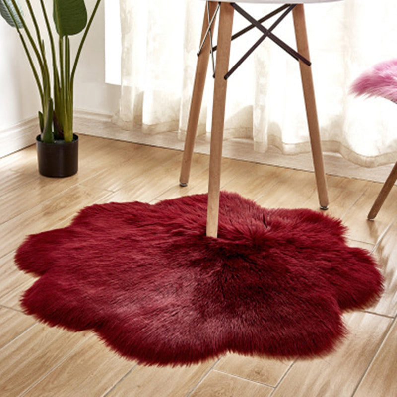 Modern Solid Color Carpet Polyester Carpet Non-Slip Backing Area Shag Rug for Living Room