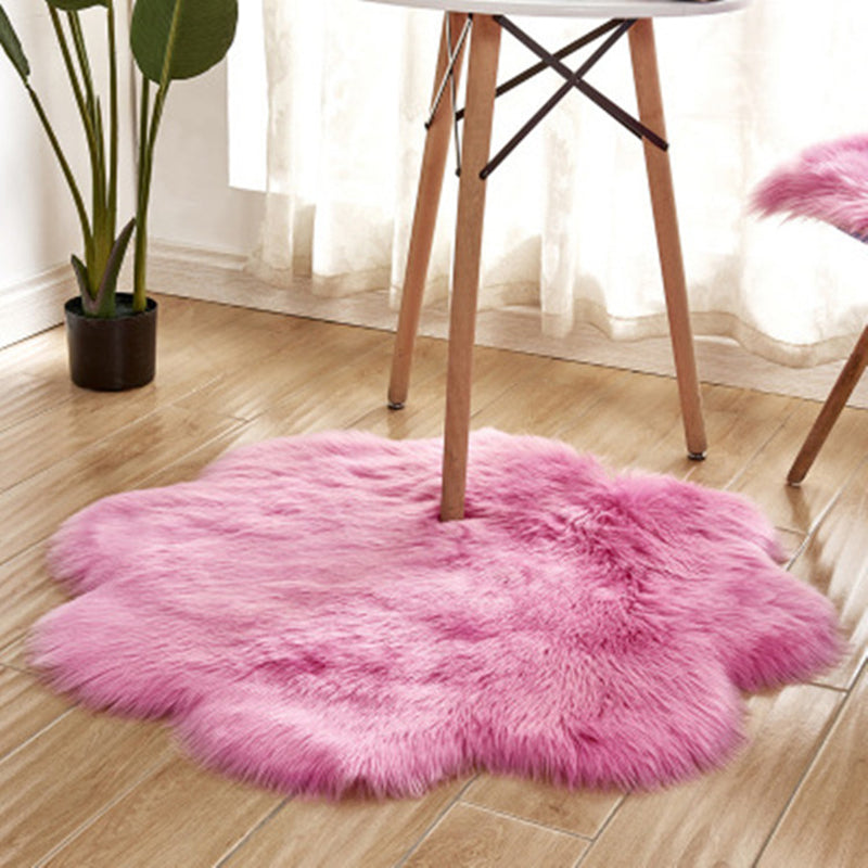 Modern Solid Color Carpet Polyester Carpet Non-Slip Backing Area Shag Rug for Living Room