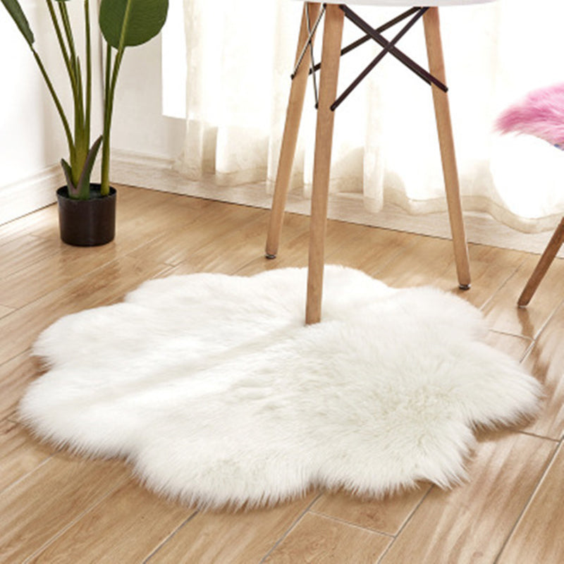 Modern Solid Color Carpet Polyester Carpet Non-Slip Backing Area Shag Rug for Living Room