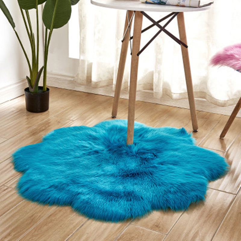 Modern Solid Color Carpet Polyester Carpet Non-Slip Backing Area Shag Rug for Living Room