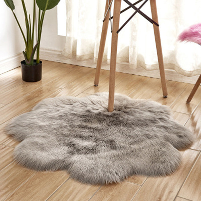 Modern Solid Color Carpet Polyester Carpet Non-Slip Backing Area Shag Rug for Living Room