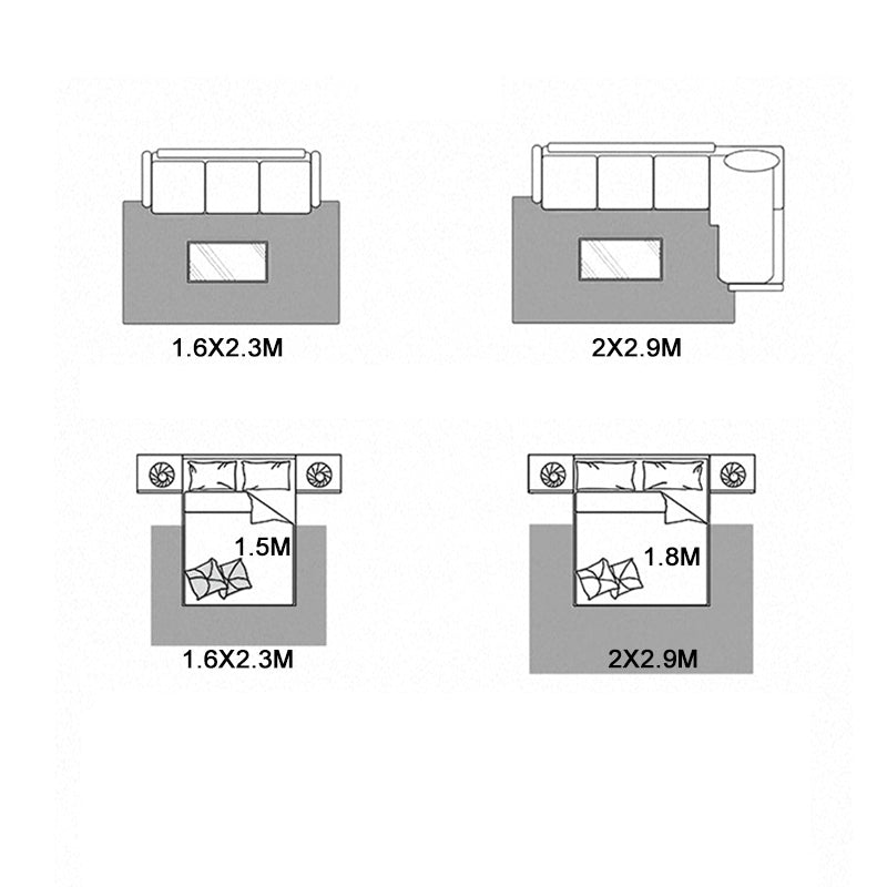 Black Modern Rug Polyester Color Lump Rug Non-Slip Backing Rug for Drawing Room