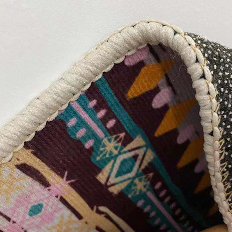 Black Modern Rug Polyester Diamond Rug Non-Slip Backing Rug for Living Room