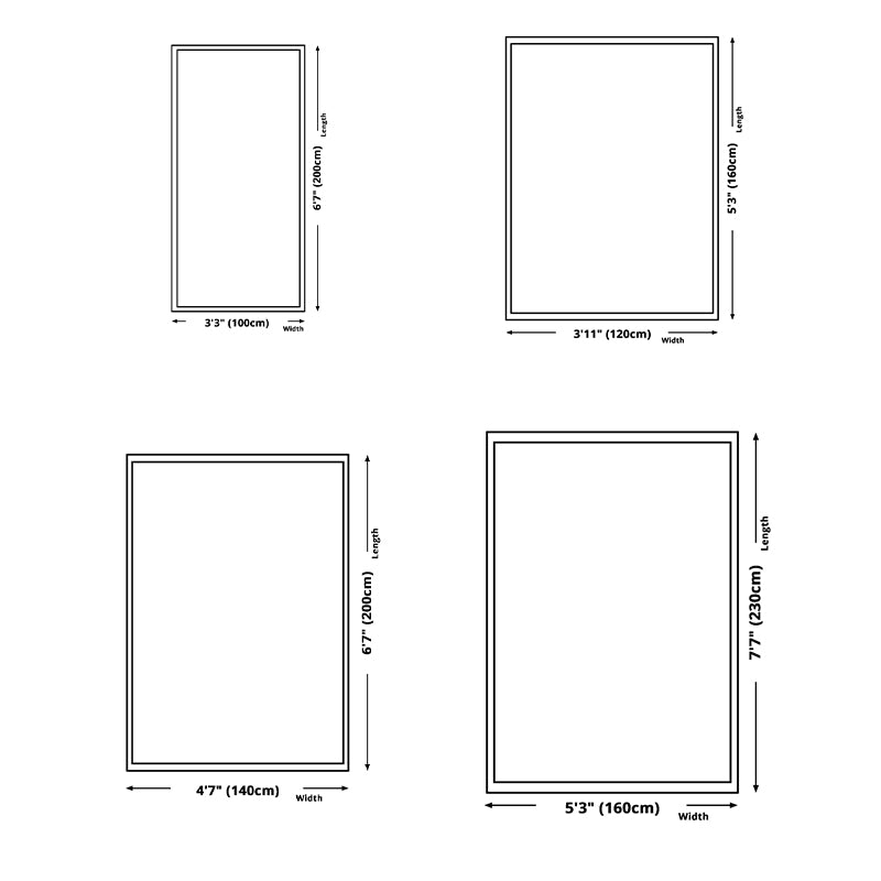 Black Modern Rug Polyester Diamond Rug Non-Slip Backing Rug for Living Room