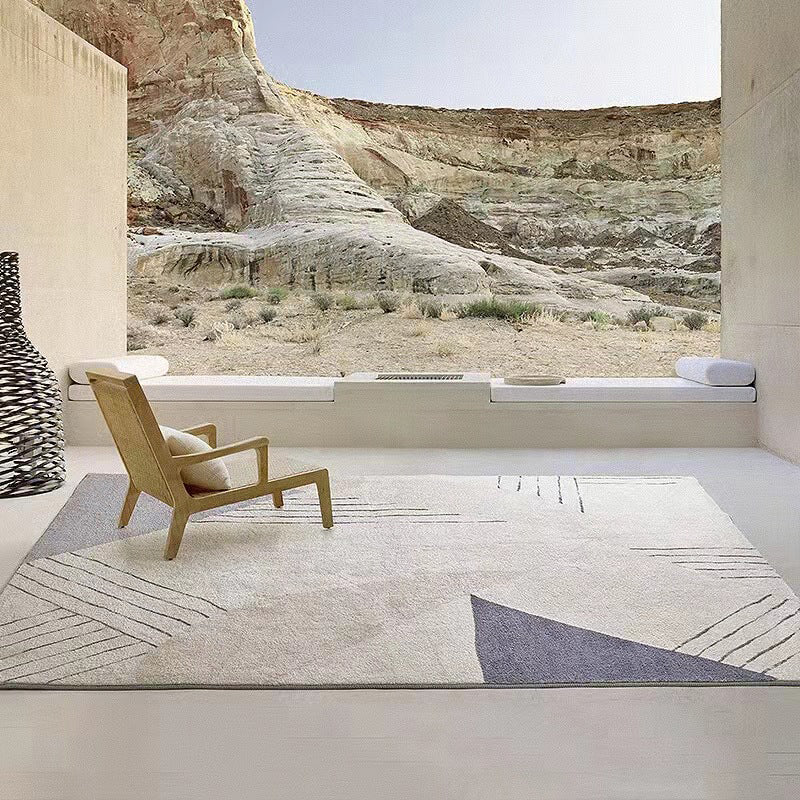 Fancy Stripe Print Teppich Freizeit Waschbarer Teppich Wohnzimmer Polyester Teppich mit rutschfestem Rücken