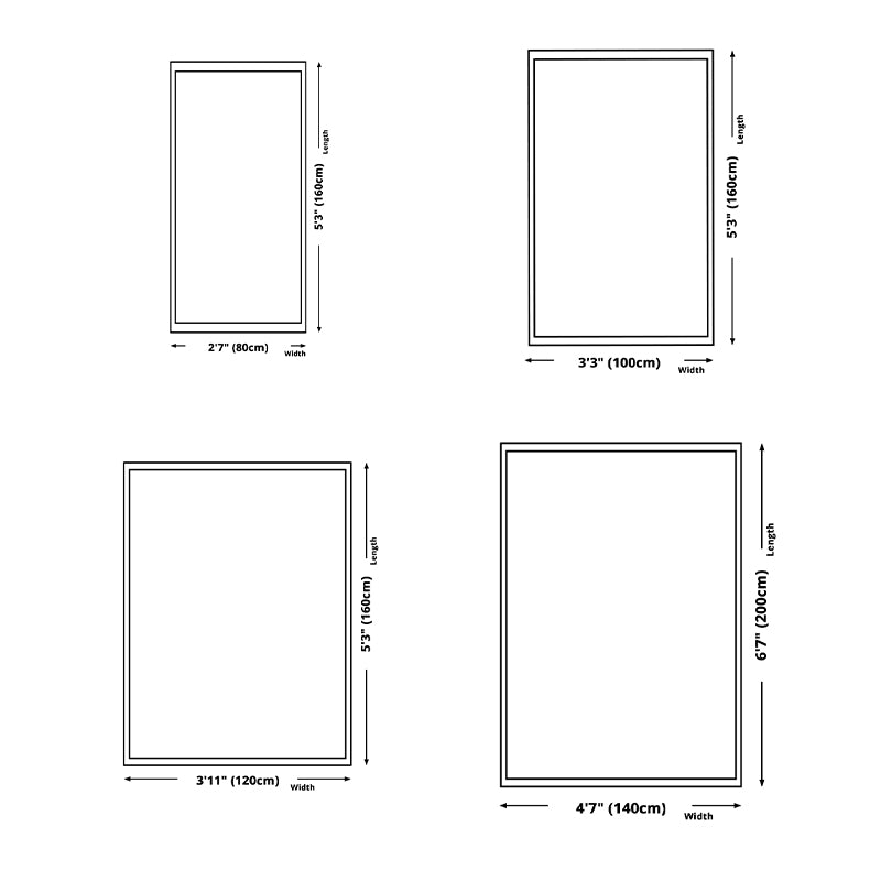 Light Green Nordic Rug Carpet Polyester Rectangle Carpet Washable Carpet for Living Room