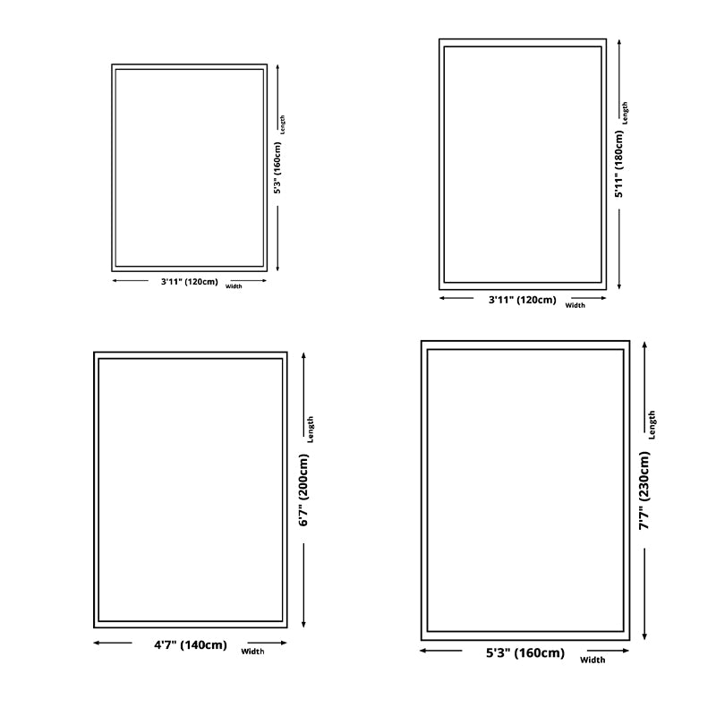 Dark Green Modern Rug Polyester Leaves Rug Non-Slip Backing Rug for Living Room