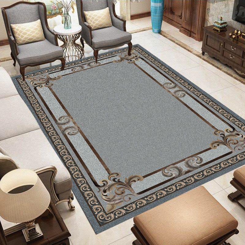 Funky Medallion Print Rug European Style Rug Polyester Stain Resistant Area Carpet for Living Room