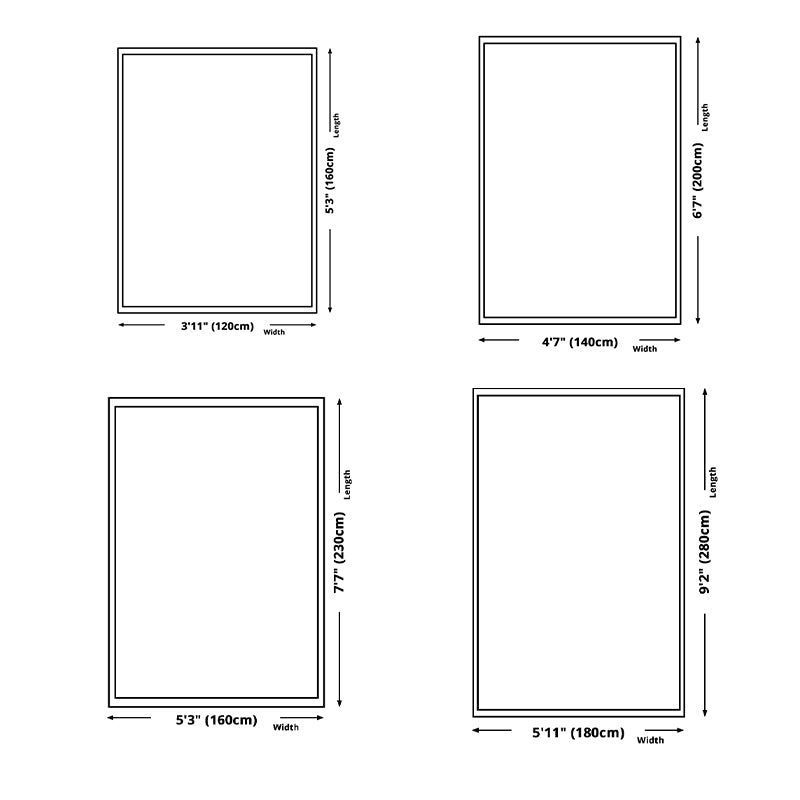 Orange Bohemian Rug Polyester Graphic Rug Non-Slip Backing Rug for Home Decor