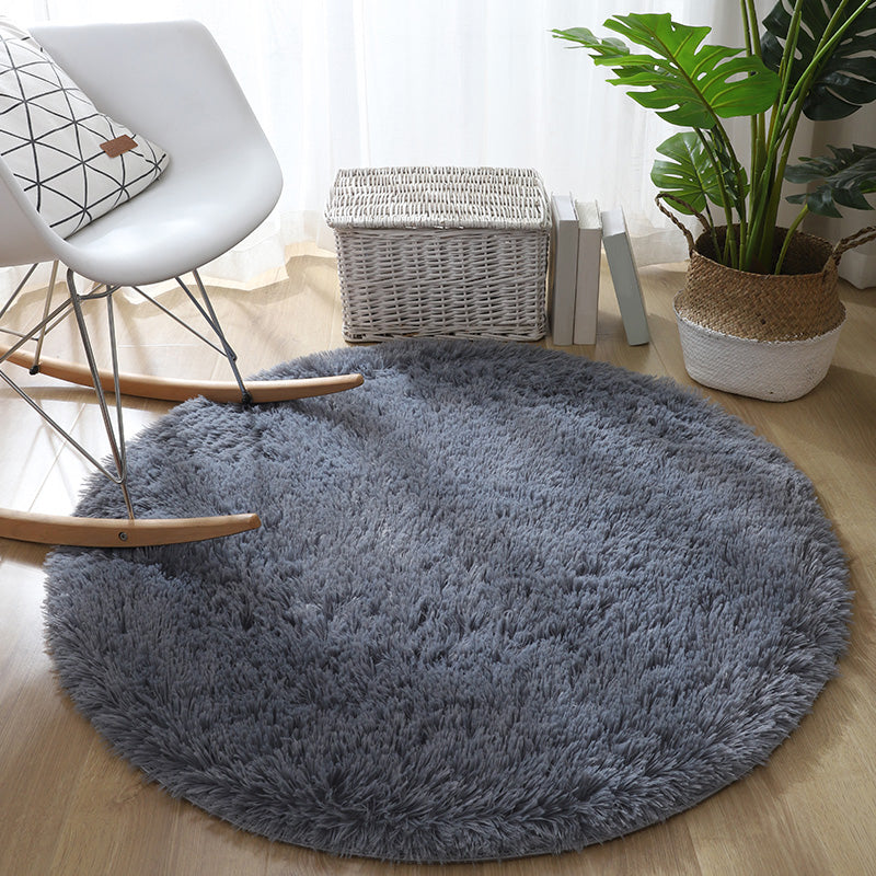 Tapis décontracté rose clair mélangeant des couleurs unies, lavable, pour la décoration de la maison