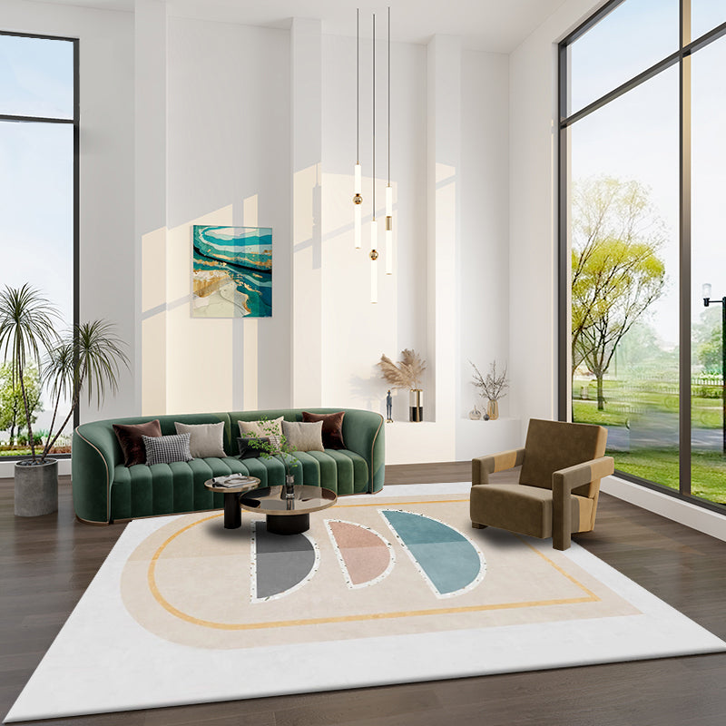 Oranje modern tapijt blending kleurblokkleed niet-slip achterste tapijt voor woningdecoratie