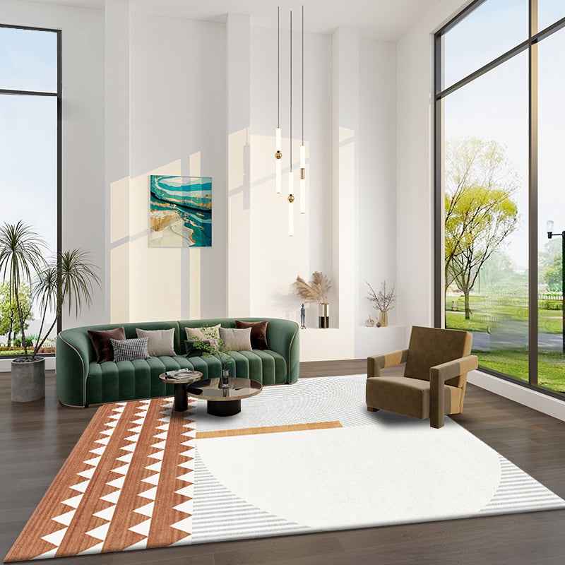 Oranje modern tapijt blending kleurblokkleed niet-slip achterste tapijt voor woningdecoratie