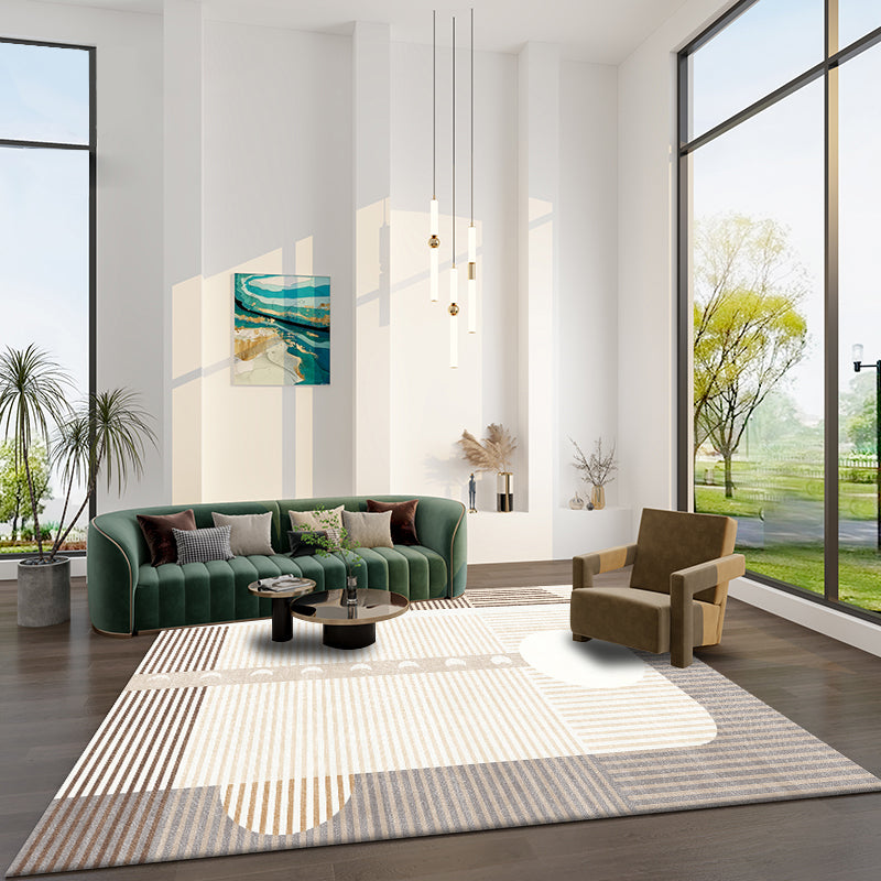 Oranje modern tapijt blending kleurblokkleed niet-slip achterste tapijt voor woningdecoratie