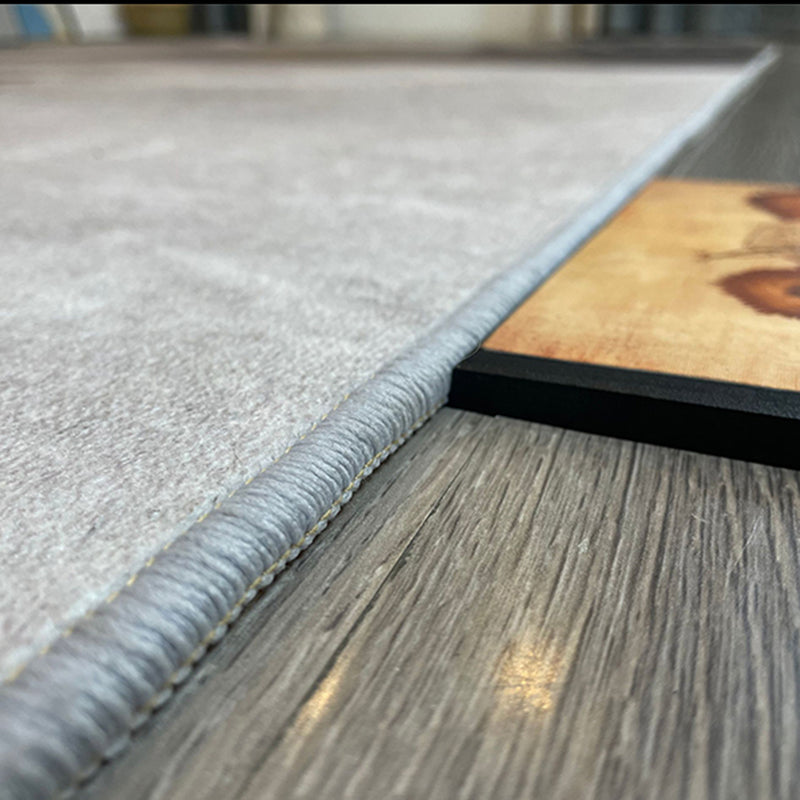 Grey Contemporary Rug Blending Graphic Rug Non-Slip Backing Rug for Home Decor