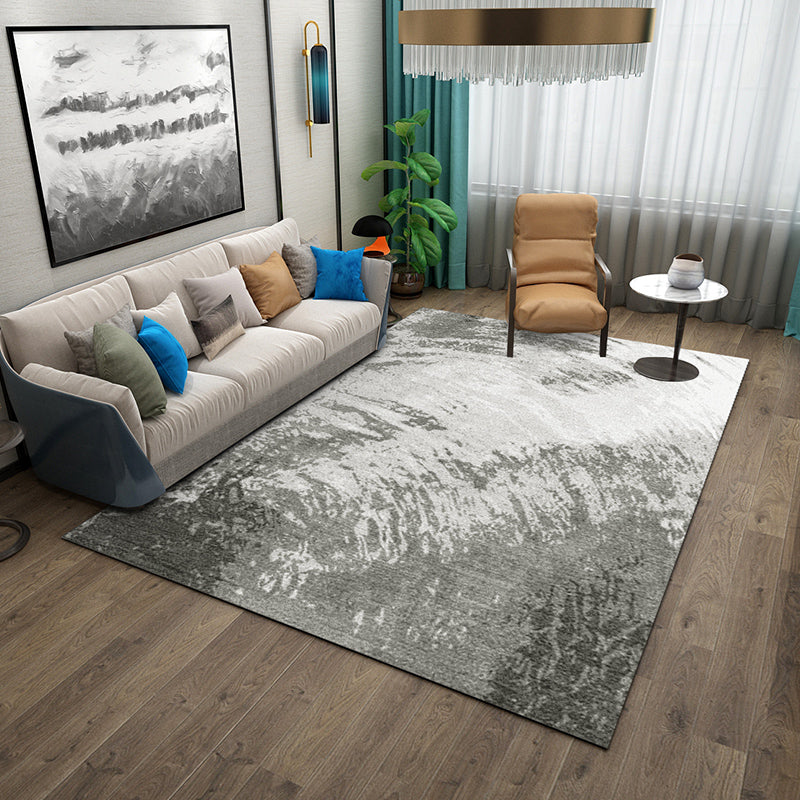 Contemporary Polyester Rug Abstract Pattern Rug Stain Resistant Area Carpet for Living Room