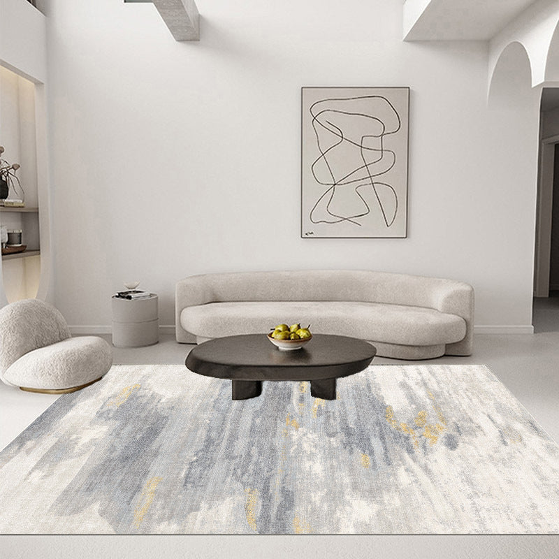 Orange Modern Rug Polyester Graphic Rug Non-Slip Backing Rug for Living Room