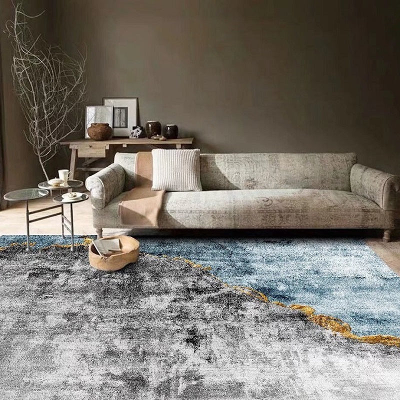 Orange Modern Rug Polyester Graphic Rug Non-Slip Backing Rug for Living Room