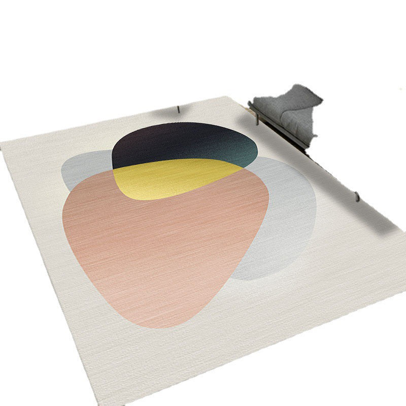 Hellrosa moderner Teppich Color Lump Indoor-Teppich, waschbarer Teppich für die Inneneinrichtung